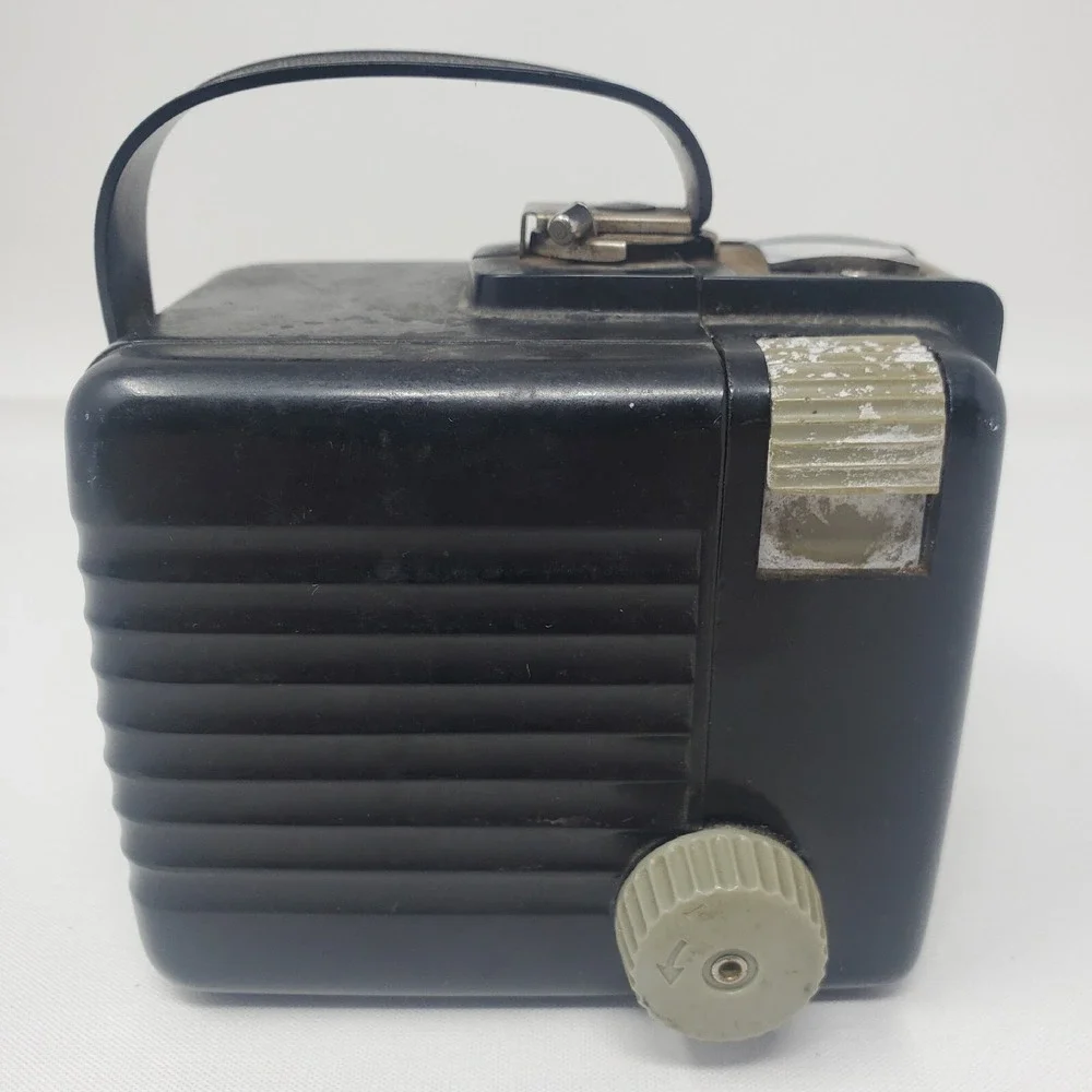 Kodak Brownie Hawkeye Box Camera Flash Model Untested Retro Black